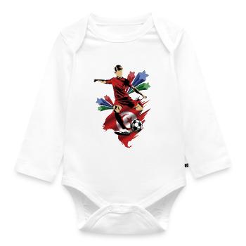 Tunez - Tunisia - Flags - Organic Longsleeve Baby Bodysuit - white - Front