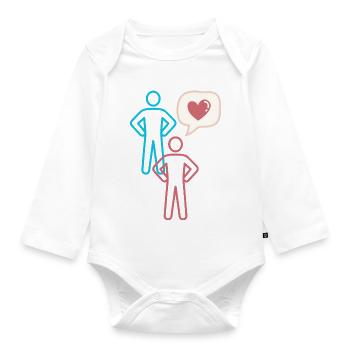 Reden wir von Liebe - Baby Bio-Langarm-Body - Weiß - Vorne