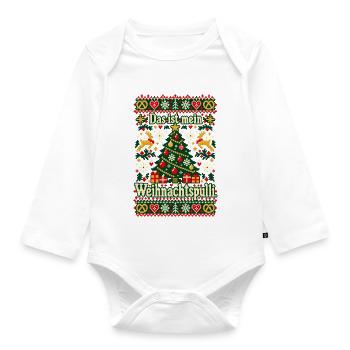 Das ist mein Weihnachtspulli - Baby Bio-Langarm-Body - Weiß - Vorne