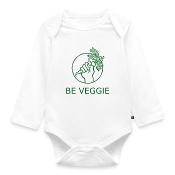 Be Veggie - Organic Longsleeve Baby Bodysuit - white - Front