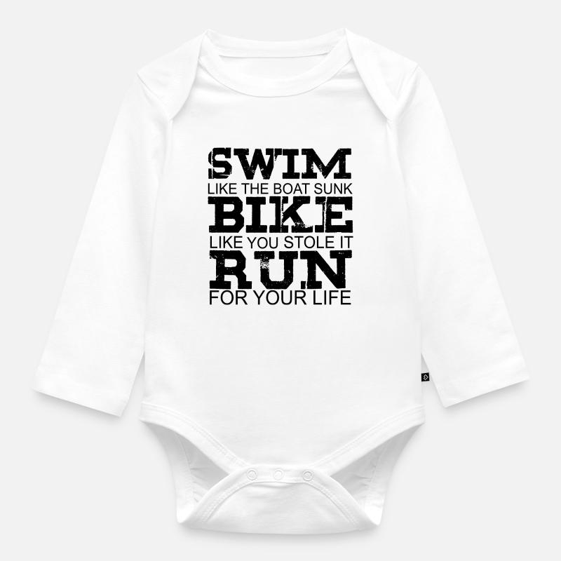 Triathlon - Baby Bio-Langarm-Body - Weiß