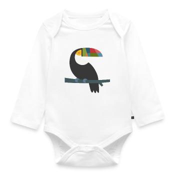 Tucan hétéroclite - Body Bébé bio manches longues - blanc - Devant