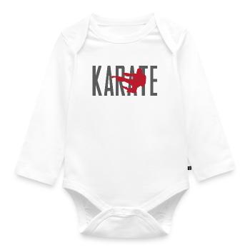 KARATE - Organic Longsleeve Baby Bodysuit - white - Front