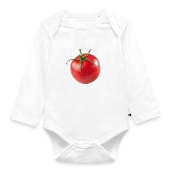 Tomato - Organic Longsleeve Baby Bodysuit - white - Front