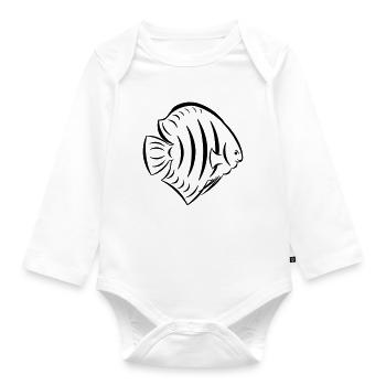 disque - Body Bébé bio manches longues - blanc - Devant