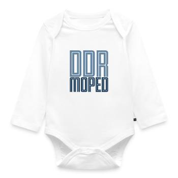 GDR moped - Organic Longsleeve Baby Bodysuit - white - Front
