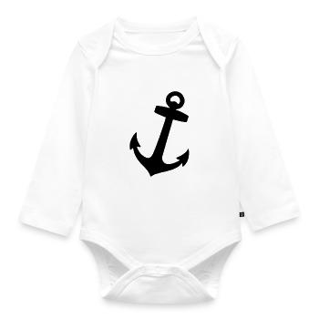 Anker - Baby Bio-Langarm-Body - Weiß - Vorne