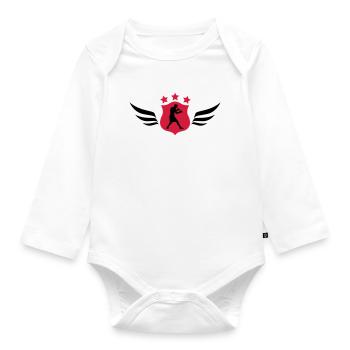 Boxen - Boxer - Baby Bio-Langarm-Body - Weiß - Vorne