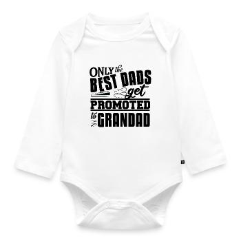 GRANDAD BLACK - Organic Longsleeve Baby Bodysuit - white - Front