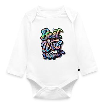 Best Web Designer - Baby Bio-Langarm-Body - Weiß - Vorne