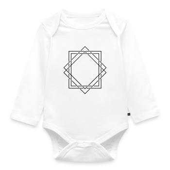 Frame Retro - Organic Longsleeve Baby Bodysuit - white - Front