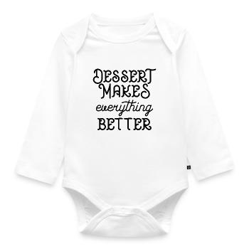 Desert makes everything better - Baby Bio-Langarm-Body - Weiß - Vorne