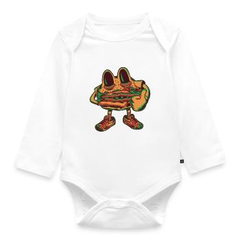 Sandwich Figure - Organic Longsleeve Baby Bodysuit - white - Front