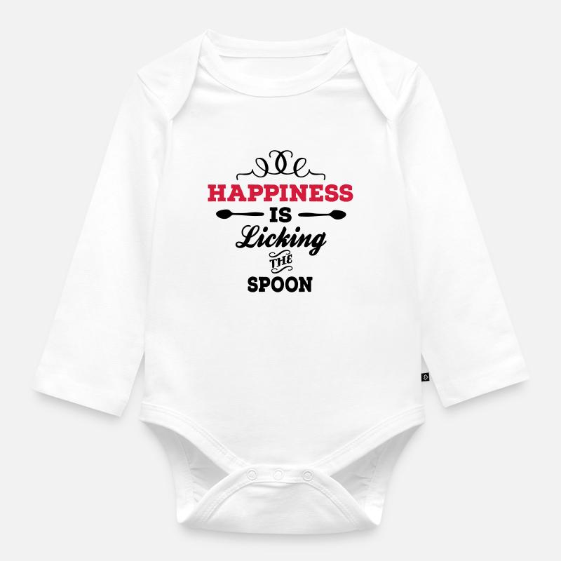 happyspoon.ai - Body Bébé bio manches longues - blanc