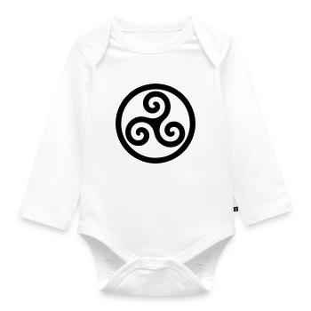 symbole celte - Organic Longsleeve Baby Bodysuit - white - Front