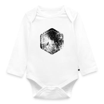 Hexagone · · Formation · Symboles · caractères grunge - Body Bébé bio manches longues - blanc - Devant
