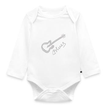 Blues blanc - Body Bébé bio manches longues - blanc - Devant