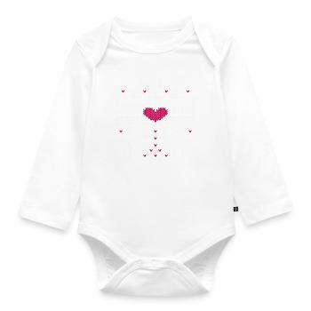 Noël orignal drôle cadeau de Noël - Body Bébé bio manches longues - blanc - Devant