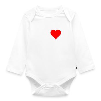 I LOVE MY GIRLFRIEND girlfriend motive - Organic Longsleeve Baby Bodysuit - white - Front