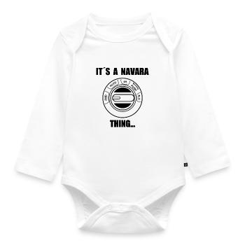Its a Navara Thing - Baby Bio-Langarm-Body - Weiß - Vorne