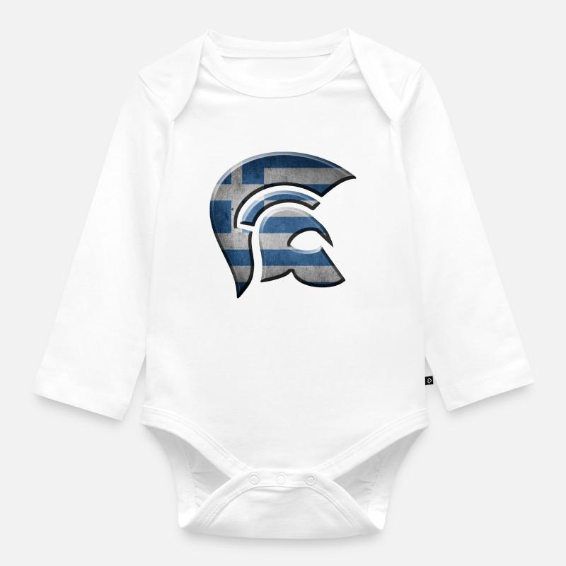 Grèce - Body Bébé bio manches longues - blanc