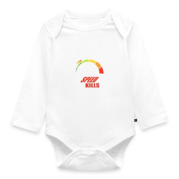 Speed Kills cadeau - Body Bébé bio manches longues - blanc - Devant