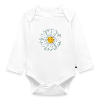 daisy - Organic Longsleeve Baby Bodysuit - white - Front