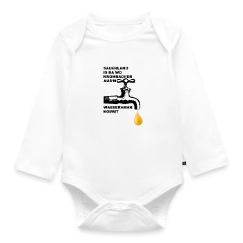 KROMBACHER FROM THE WATER TUBE IN SAUERLAND - Organic Longsleeve Baby Bodysuit - white - Front