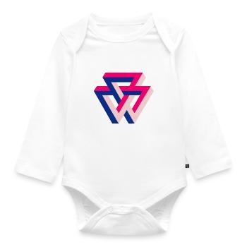 Depths of impossibility - Organic Longsleeve Baby Bodysuit - white - Front