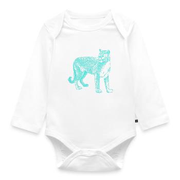 panther - Organic Longsleeve Baby Bodysuit - white - Front