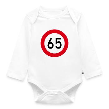 65 pension - Body Bébé bio manches longues - blanc - Devant