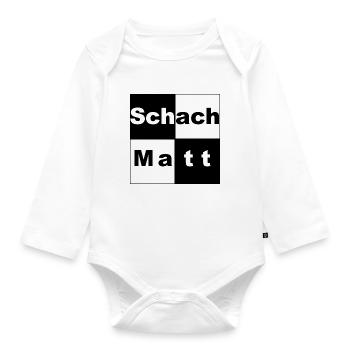 Checkmate chess gift idea - Organic Longsleeve Baby Bodysuit - white - Front