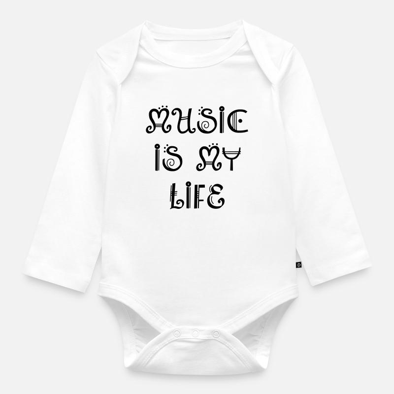 MUSIQUE - Body Bébé bio manches longues - blanc