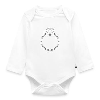 Ring - Baby Bio-Langarm-Body - Weiß - Vorne