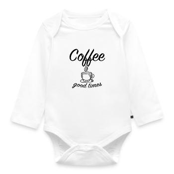 cup - Organic Longsleeve Baby Bodysuit - white - Front