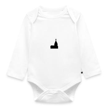 Black Metal Church - Baby Bio-Langarm-Body - Weiß - Vorne