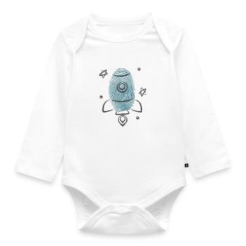 Sweet rocket kids and baby shirt gift - Organic Longsleeve Baby Bodysuit - white - Front