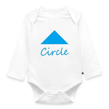 Falsche Kreisform - Baby Bio-Langarm-Body - Weiß - Vorne