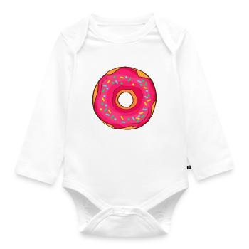 Donuts Confiserie Cookie Törtchen Kuchen Torten - Baby Bio-Langarm-Body - Weiß - Vorne