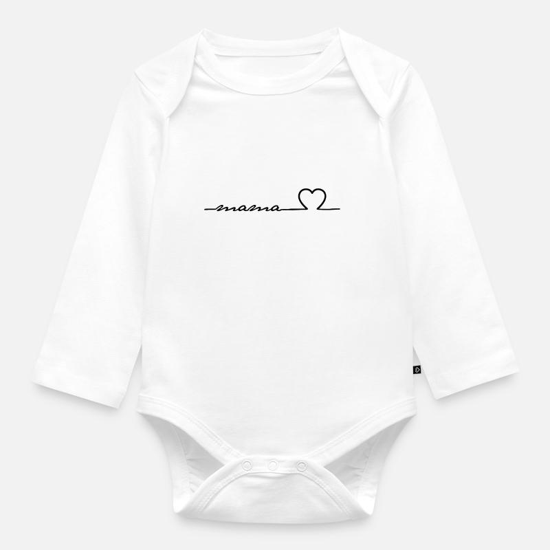 mama - Baby Bio-Langarm-Body - Weiß