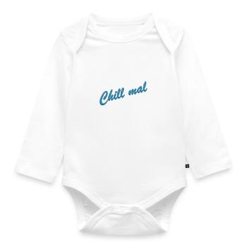 relax - Organic Longsleeve Baby Bodysuit - white - Front