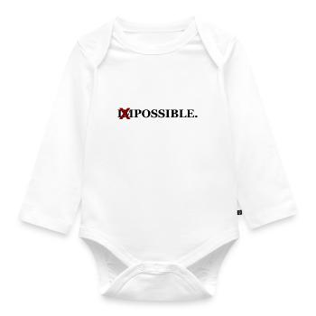 impossible - Body Bébé bio manches longues - blanc - Devant