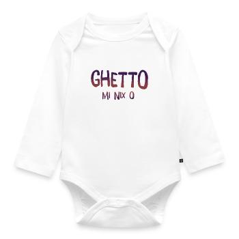 Ghetto mi nix o - Body Bébé bio manches longues - blanc - Devant