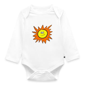 Sun - Organic Longsleeve Baby Bodysuit - white - Front