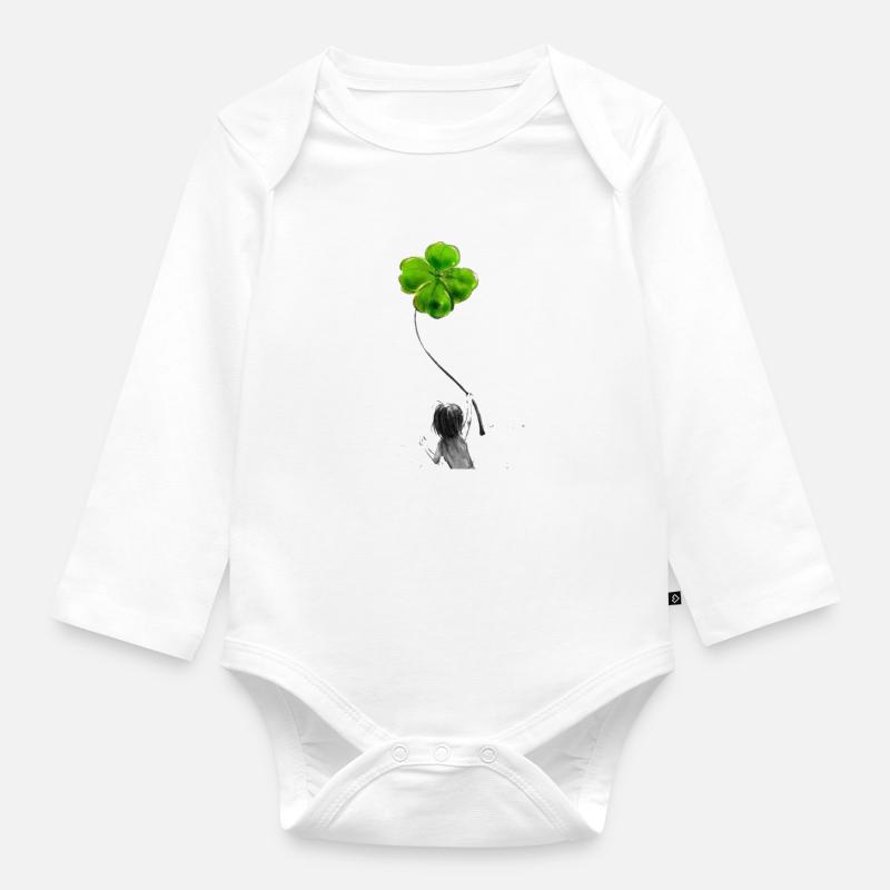 Klee Geschenkidee - Baby Bio-Langarm-Body - Weiß