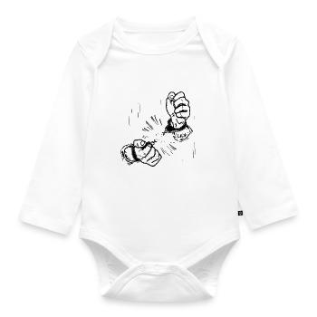 liberté - Body Bébé bio manches longues - blanc - Devant
