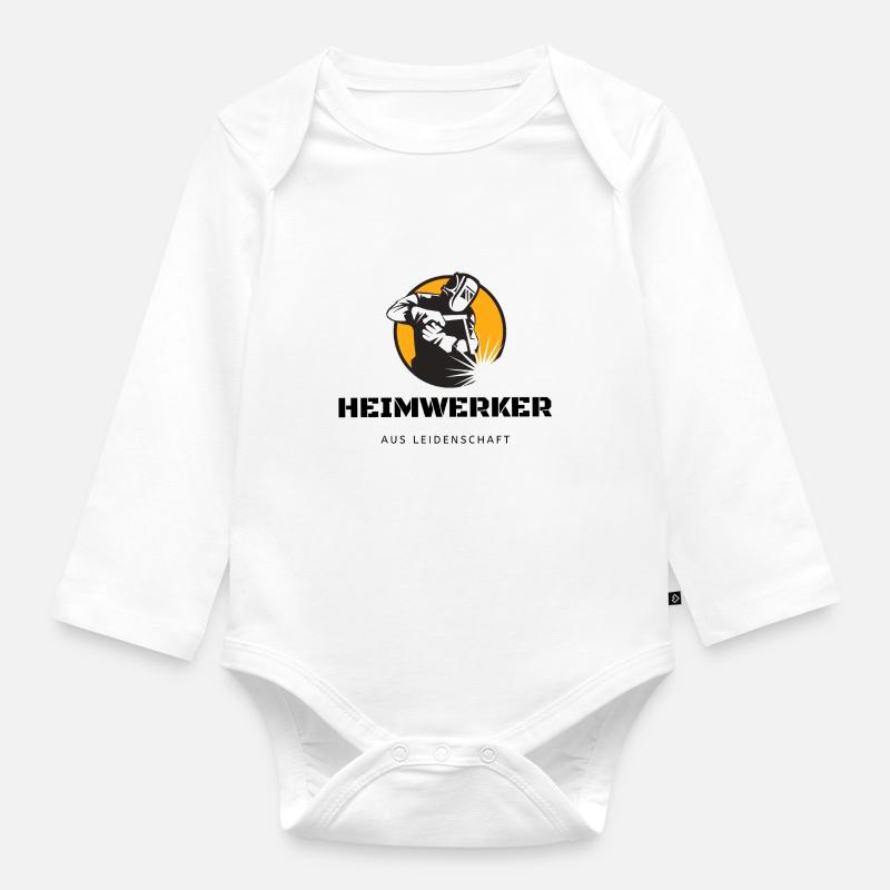 Heimwerker - Baby Bio-Langarm-Body - Weiß