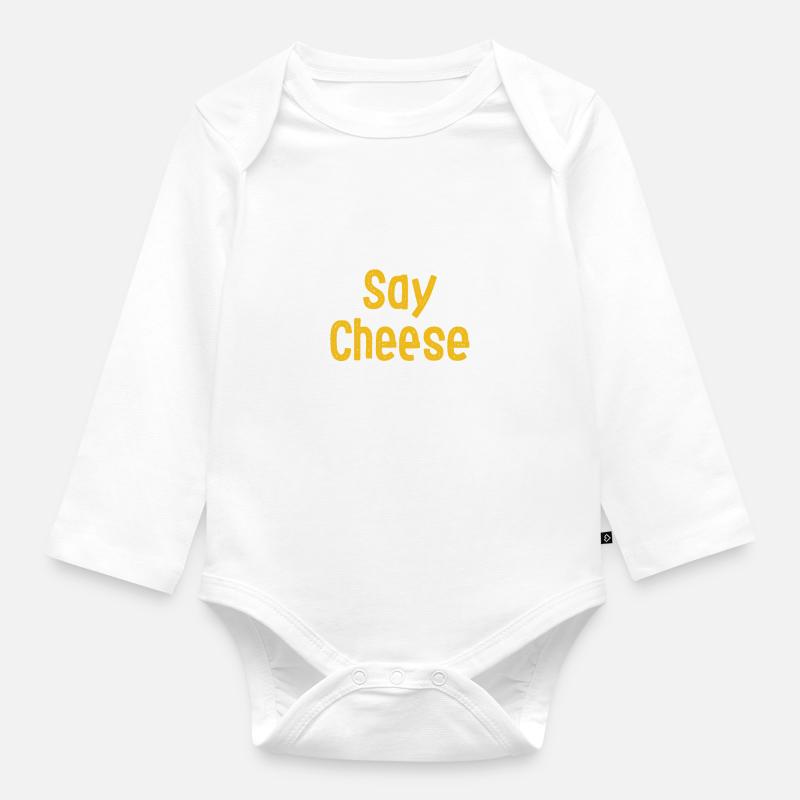 Dites fromage! - Body Bébé bio manches longues - blanc