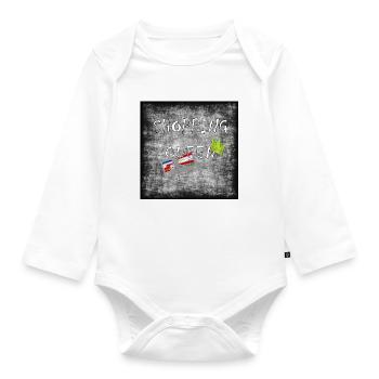 Shopping queen - Organic Longsleeve Baby Bodysuit - white - Front