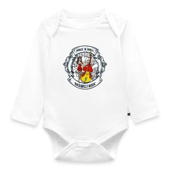 Rockabilly Music - Rock ́n ́Roll - Organic Longsleeve Baby Bodysuit - white - Front